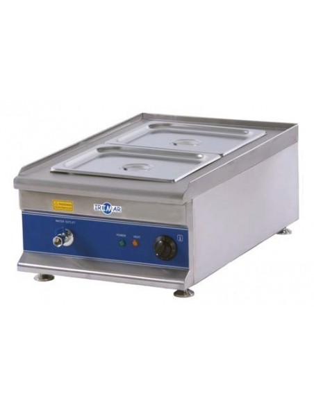 BA¥O MARÖA ELCTRICO PARA 2 GN 1/2 100MM CON GRIFO DESAGšE MOD.BM-2                                                             