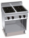 COCINA VITROCERAMICA 4 FUEGOS 4X2,5kWS CON MUEBLE 400V BERTOïS MOD E7P4M/VTR                                                    