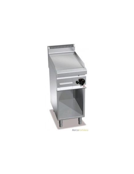 FRY-TOP GAS CROMO DURO PLANCHA RµPIDA CON MUEBLE BERTOïS A400XF700XH900MM 6 KWS MOD G7FL4M-CR