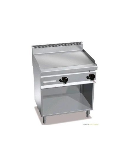 FRY-TOP GAS CROMO DURO PLANCHA RµPIDA CON MUEBLE BERTOïS A800XF700XH900MM 12 KWS MOD G7FL8M-CR