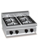 COCINA 4 FUEGOS A800X700XH290MM 21 KWS ACERO INOX. BERTOïS  MOD G7F4B                                                           