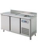 MESA FRÖA+FREGADERO 2 PUERTAS FONDO 700MM GN1/1  INOX. MOD MPGF135                                                              
