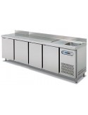 MESA FRÖA+FREGADERO 4 PUERTAS GN1/1 FONDO 700MM. INOX. MOD MPGF225                                                              