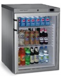 ARMARIO 170 LITROS FRIGORÖFICO INOXIDABLE PUERTA CRISTAL MOD. RCXG200