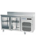 MESA FRÖA 1500X600x850mm 2 PUERTAS DE CRISTAL ACERO INOX-304, MOD BMV1500F600                                                   